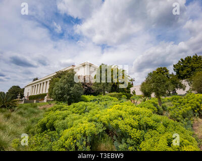 Los Angeles, APR 5: Exterior view of the library of Huntington Library on APR 5, 2019 at Los Angeles, California Stock Photo