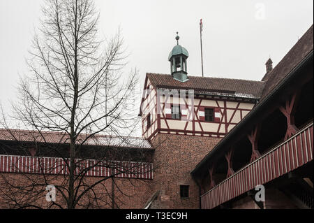 Nuremberg Imperial Castle (Keiserburg) from Holy Roman Empire - one of the main sights of the city and symbol of Nuremberg - Germany Stock Photo