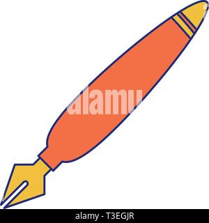 anchor point draw tool symbol blue lines Stock Vector