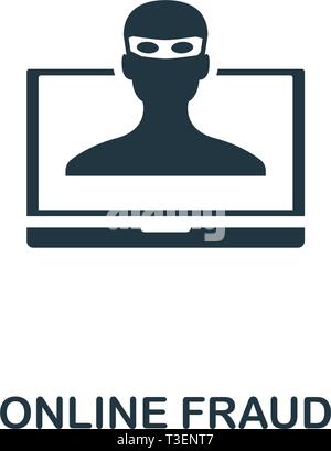 Online Fraud icon. Creative element design from productivity icons collection. Pixel perfect Online Fraud icon for web design, apps, software, print u Stock Vector