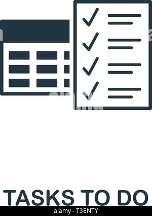 Tasks To Do icon. Creative element design from productivity icons collection. Pixel perfect Tasks To Do icon for web design, apps, software, print usa Stock Vector