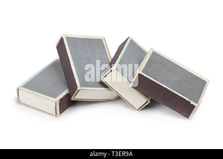 Group of matchboxes isolated on a white background Stock Photo