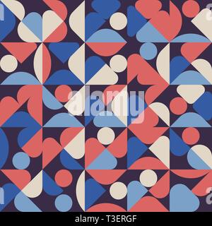 Abstract geometric minimal pattern artwork poster with simple shape and figure background. Vector illustration Stock Vector