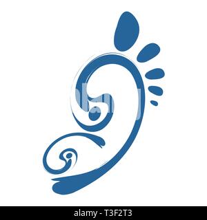 Abstract footprints silhouette concept design. Symbol graphic template element Stock Vector