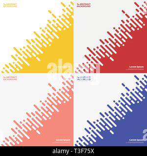 Abstract set colors stripe line of techno design background. You can use for bundle set of stripe line color template design, ad, poster, cover design Stock Vector