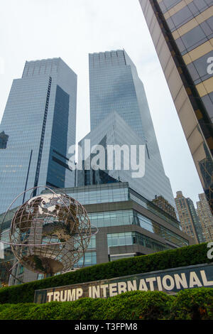New York, USA - September 6, 2018: Trump international hotel in Manhattan Stock Photo