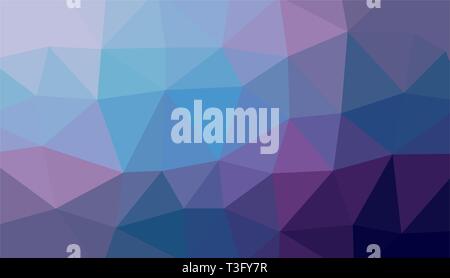 Abstract geometric blue violet color shades gradient background texture, low poly triangle pattern, computer graphic, Illustration Stock Vector