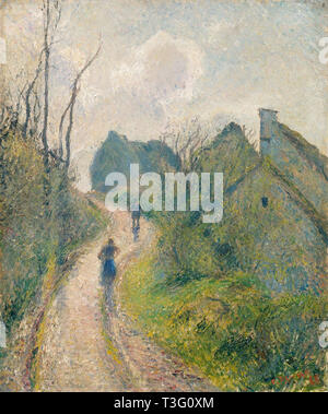 Tableau Toile Camille Pissarro « Le Chemin Des Pouilleux, Pontoise » - Prêt à Accrocher, Style Impressionniste