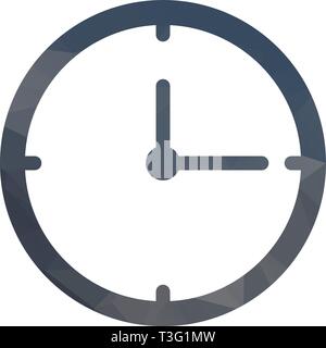 Clock Lowpoly filled icon Stock Vector