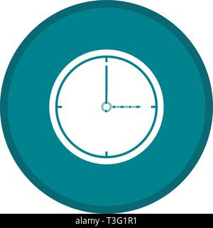 Clock Glyph Multi color Background icon Stock Vector