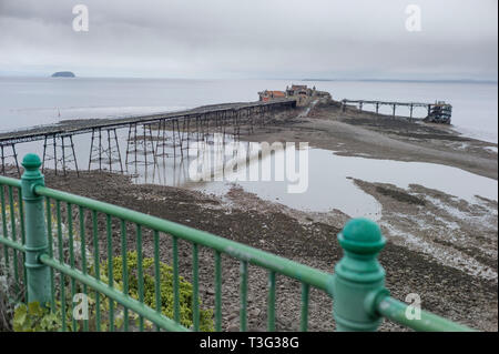 The run down Birnbeck Pier at Weston Super Mare North Somerset England Stock Photo