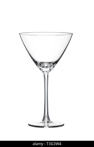 Empty martini glass on a white background. Stock Photo