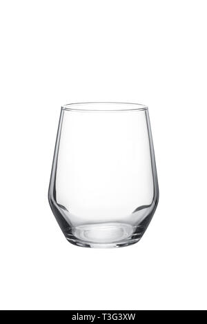Empty glass martini glass against  white background. Stock Photo