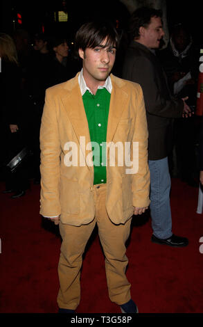 LOS ANGELES, CA. January 29, 2002: Actor JASON SCHWARTZMAN at the Hollywood premiere of his new movie Slackers. © Paul Smith/Featureflash Stock Photo