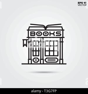 Book store store line icon. EPS 10 vector illustration. Stock Vector