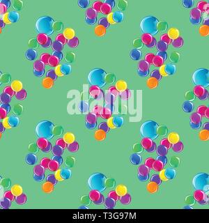 Abstract bright circle seamless pattern. Stock Vector