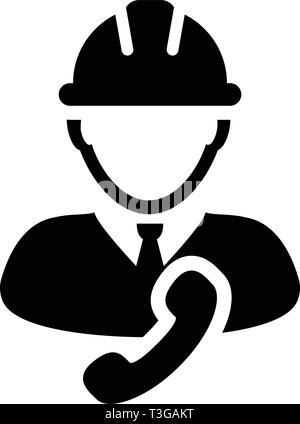 Online Engineering Service Icon. Male Symbol on mobile screen. Flat ...