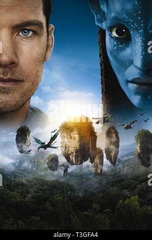 Avatar  Year : 2009 USA USA Director : James Cameron Sam Worthington, Zoe Saldana Key Art Stock Photo