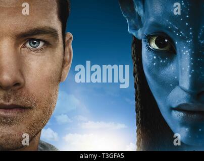 Avatar  Year : 2009 USA USA Director : James Cameron Sam Worthington, Zoe Saldana Poster (Key Art) Stock Photo