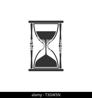 Hourglass, sand, time icon. Vector illustration, flat design. Stock Vector