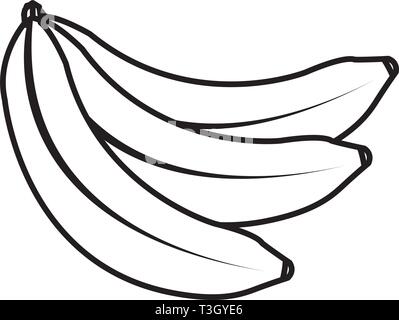 black and white banana clip art