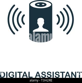 Digital Assistant icon. Creative element design from smart home icons collection. Pixel perfect Digital Assistant icon for web design, apps, software, Stock Vector