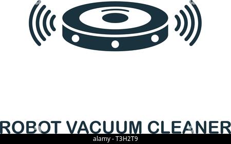 Robot Vacuum Cleaner icon. Creative element design from smart home icons collection. Pixel perfect Robot Vacuum Cleaner icon for web design, apps, sof Stock Vector