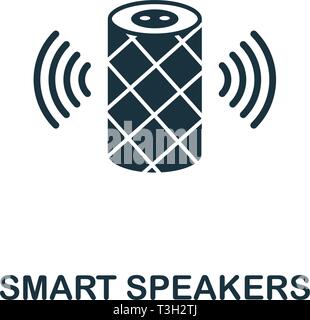 Smart Speakers icon. Creative element design from smart home icons collection. Pixel perfect Smart Speakers icon for web design, apps, software, print Stock Vector