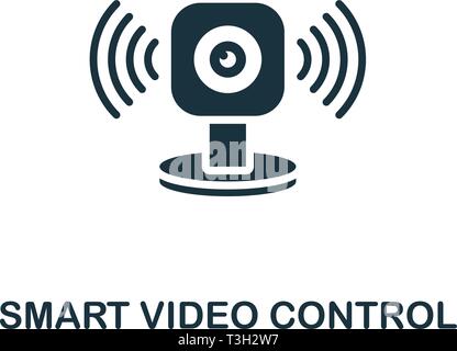 Smart Video Control icon. Creative element design from smart home icons collection. Pixel perfect Smart Video Control icon for web design, apps, softw Stock Vector