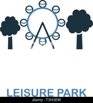 Leisure Park icon in two colors. Creative design from city elements icons collection. Colored leisure park icon for web and mobile design. Stock Vector