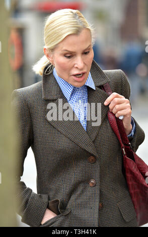Clarissa Pierburg leaves the Royal Courts of Justice where she is embroiled in a London divorce fight with her estranged husband German businessman Jurgen Pierburg after he had an affair. Stock Photo