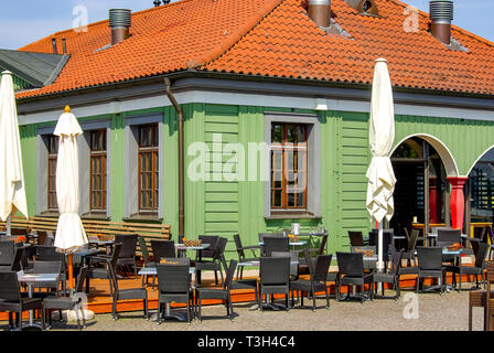 Konstanz, Germany - May 9, 2009: Restaurant in the harbour of Konstanz at Lake Constance, Baden-Württemberg, Germany. Stock Photo