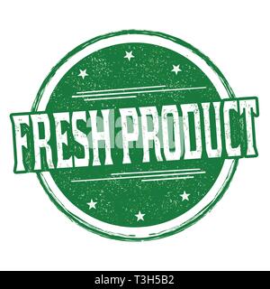 Fresh product sign or stamp on white background, vector illustration Stock Vector