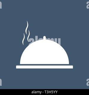 Cloche food plate vector illustration. Cloche icon simple. Stock Vector