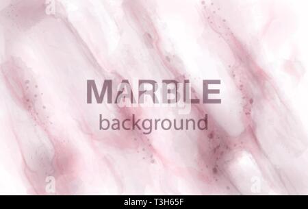 Pink marble Vector watercolor background. Luxury stone texture Stock Vector