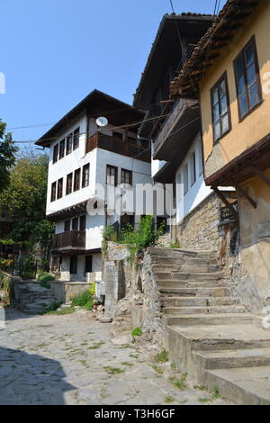 Ulitsa Gurko, Veliko Tarnovo, Bulgaria. Ul Gurko is the oldest street in Veliko Tarnovo Stock Photo