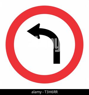 Turn left traffic sign Stock Vector