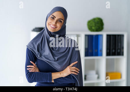 Muslim woman with a beautiful smile Stock Photo