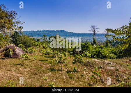 A scenic view from the Kulen Hills, Siem Reap, Cambodia Stock Photo