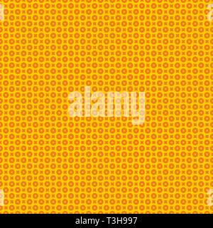 Seamless pattern for textiles and wallpaper - from geometric shapes on a yellow-orange background. Stock Vector