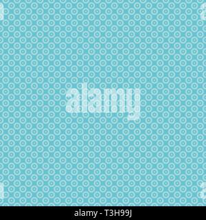 Seamless pattern for textiles and wallpaper - a circle in the ring on the azure background. Stock Vector