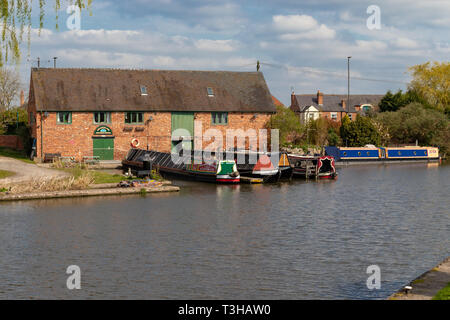 Heritage Centre at The Wharf  Shardlow on the Trent and Mersey Canal,Derby,Derbyshire.England Stock Photo