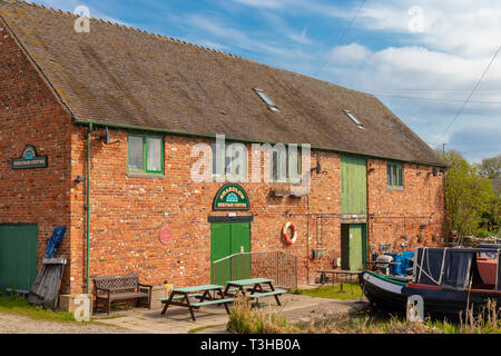 Heritage Centre at The Wharf  Shardlow on the Trent and Mersey Canal,Derby,Derbyshire.England Stock Photo