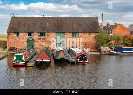 Heritage Centre at The Wharf  Shardlow on the Trent and Mersey Canal,Derby,Derbyshire.England Stock Photo