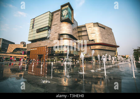 Tahoe Plaza, Fuzhou, China - April 06, 2019 : Closed view of Tahoe PLaza shopping mall ,One of the most deluxe shopping centre in Fuzhou City, China Stock Photo