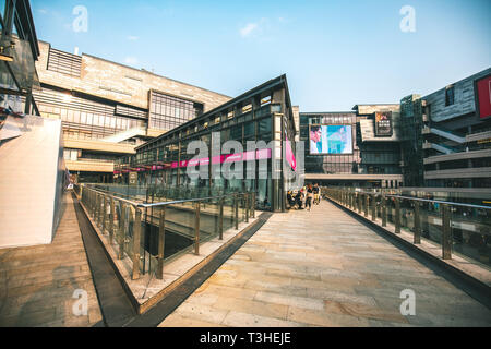 Tahoe Plaza, Fuzhou, China - April 06, 2019 : Closed view of Tahoe PLaza shopping mall ,One of the most deluxe shopping centre in Fuzhou City, China Stock Photo