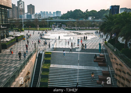 Tahoe Plaza, Fuzhou, China - April 06, 2019 : Closed view of Tahoe PLaza shopping mall ,One of the most deluxe shopping centre in Fuzhou City, China Stock Photo