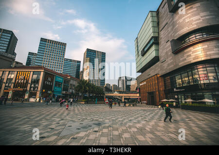 Tahoe Plaza, Fuzhou, China - April 06, 2019 : Closed view of Tahoe PLaza shopping mall ,One of the most deluxe shopping centre in Fuzhou City, China Stock Photo