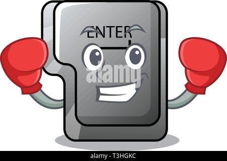 Boxing alt button in the cartoon shape vector illustration Stock Vector ...