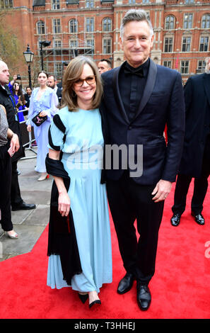 Bill Pullman (right) and Sally Field attending the Laurence Olivier Awards, Royal Albert Hall, London. Stock Photo